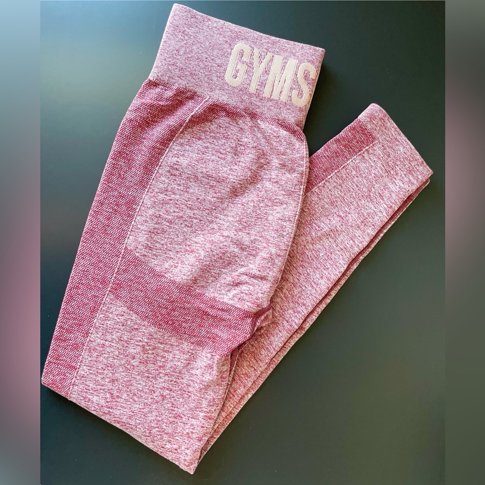 Burgundy Marl Gymshark Flex High Waisted Leggings